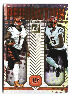 2025 Donruss #10 Ja'Marr Chase / Tee Higgins Production Line
