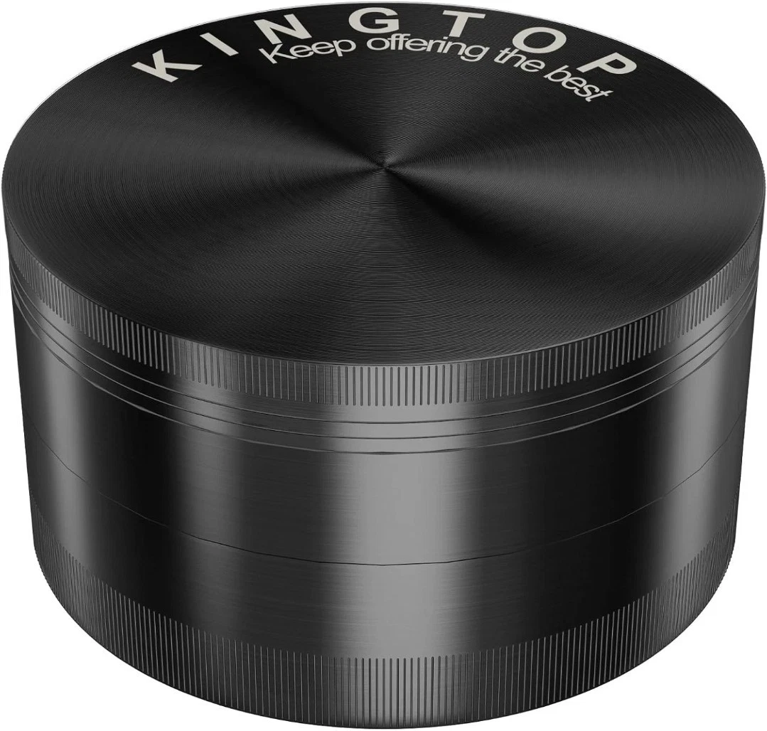 KINGTOP Grinder, Large 3" Spice Grinder (Midnight Black) Midnight Black