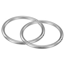 2-Pack Dream Catcher Rings 4" Stainless Steel Rings for DIY Silver 0.31"