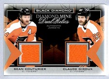 2021-22 UD Black Diamond Mine Dual Relics Sean Couturier/Claude Giroux Jersey