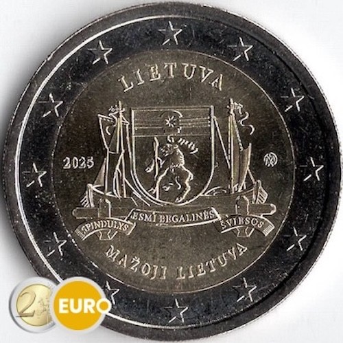 2 euros commémorative Lituanie 2025 Mažoji Lietuva UNC