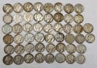 Roll of 50 Silver Mercury Dimes $5 Face Value 90% Silver Coins Mixed Dates