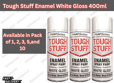 Tough Stuff Enamel White Gloss Gloss Spray Paint 400ml | Multi-Pack Options