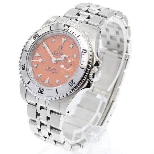 Tudor Prince Date Mini-Sub 73190 33mm SS Orange Dial Automatic...