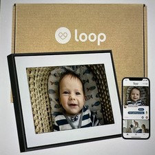 Loop WiFi Digital Picture Frame, Touch Screen, 10  Display, App, Family Sharing
