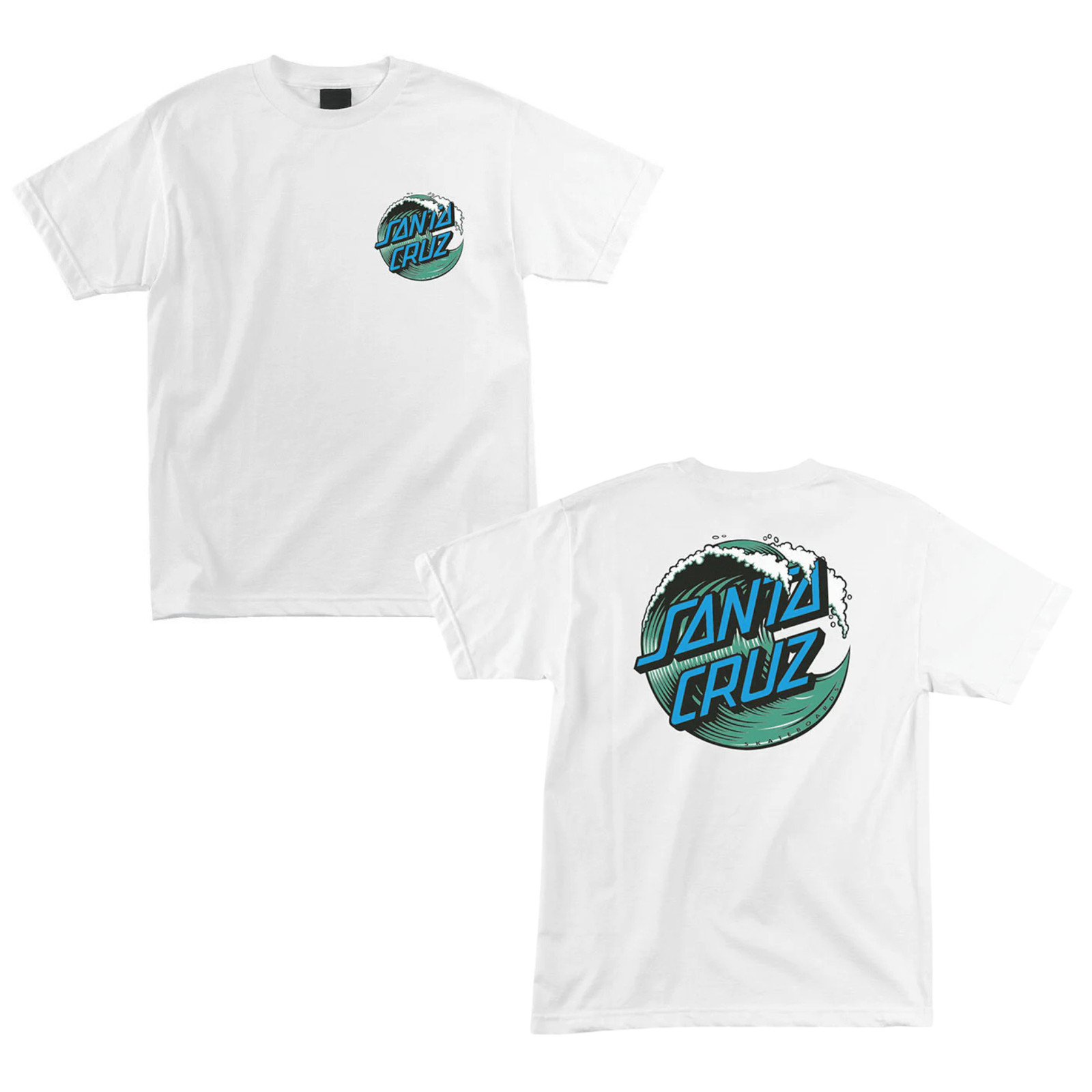 Santa Cruz Wave Dot Logo Men's Short Sleeve Skate T-Shirt White