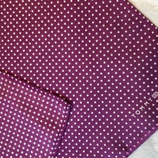 Men  s silk Pocket Square scarf Hankie silk twill Tommy Hilfiger purple Dot 14  