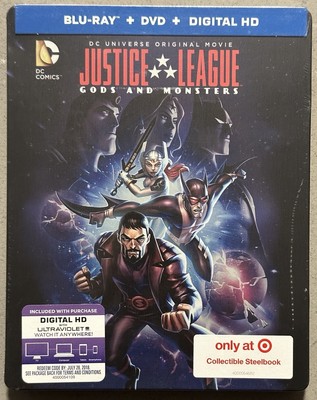 New Justice League Gods and Monsters SteelBook - Blu-ray 2015 Target Exclusive