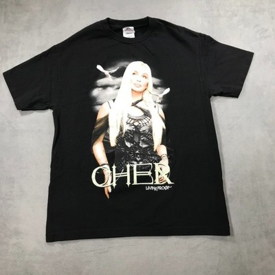 Vintage Cher Farewell Tour Shirt Men's Large Black Double Sided Graphic 2002 Y2K