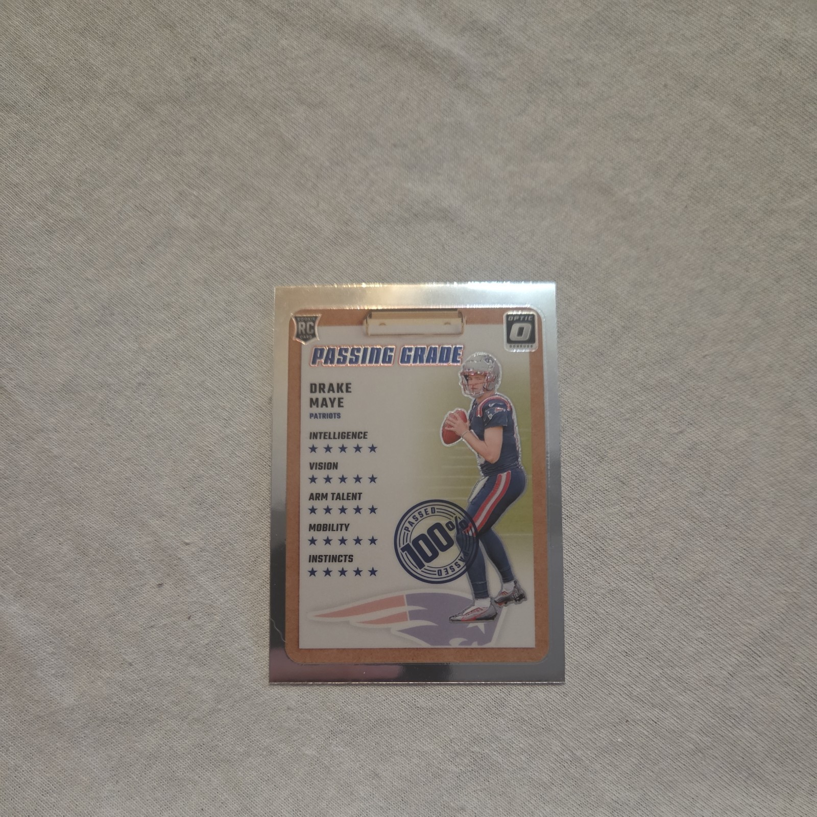 2024 Panini Donruss Optic Passing Grade Drake Maye #4 (RC) New England Patriots