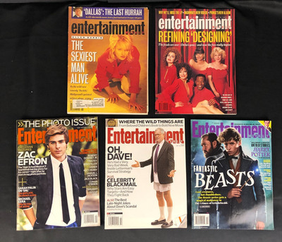 Entertainment Weekly Magazine Lot of 5 Issues from 1991-2018