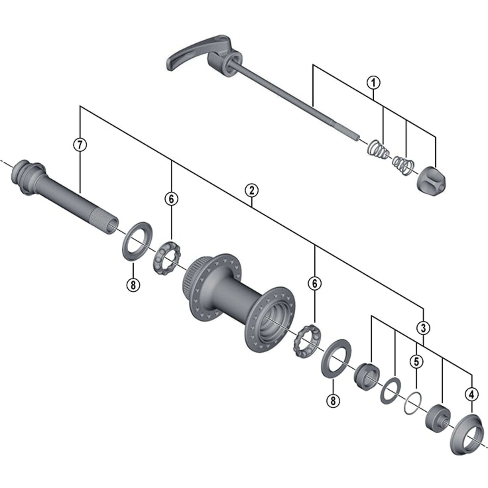Shimano Spares HB-M785 hub axle unit