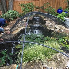 Pond Cover Net Protect Koi Fish From Birds Cats Leaves  Black 8.5m x 9m