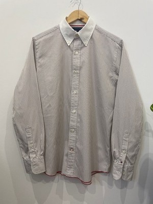 Tommy Hilfiger, Hemd beige, weiß gestreift - neuwertig - Größe S
