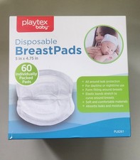 Playtex Baby Disposable Nursing Pads 60ct Leak Protection Soft White