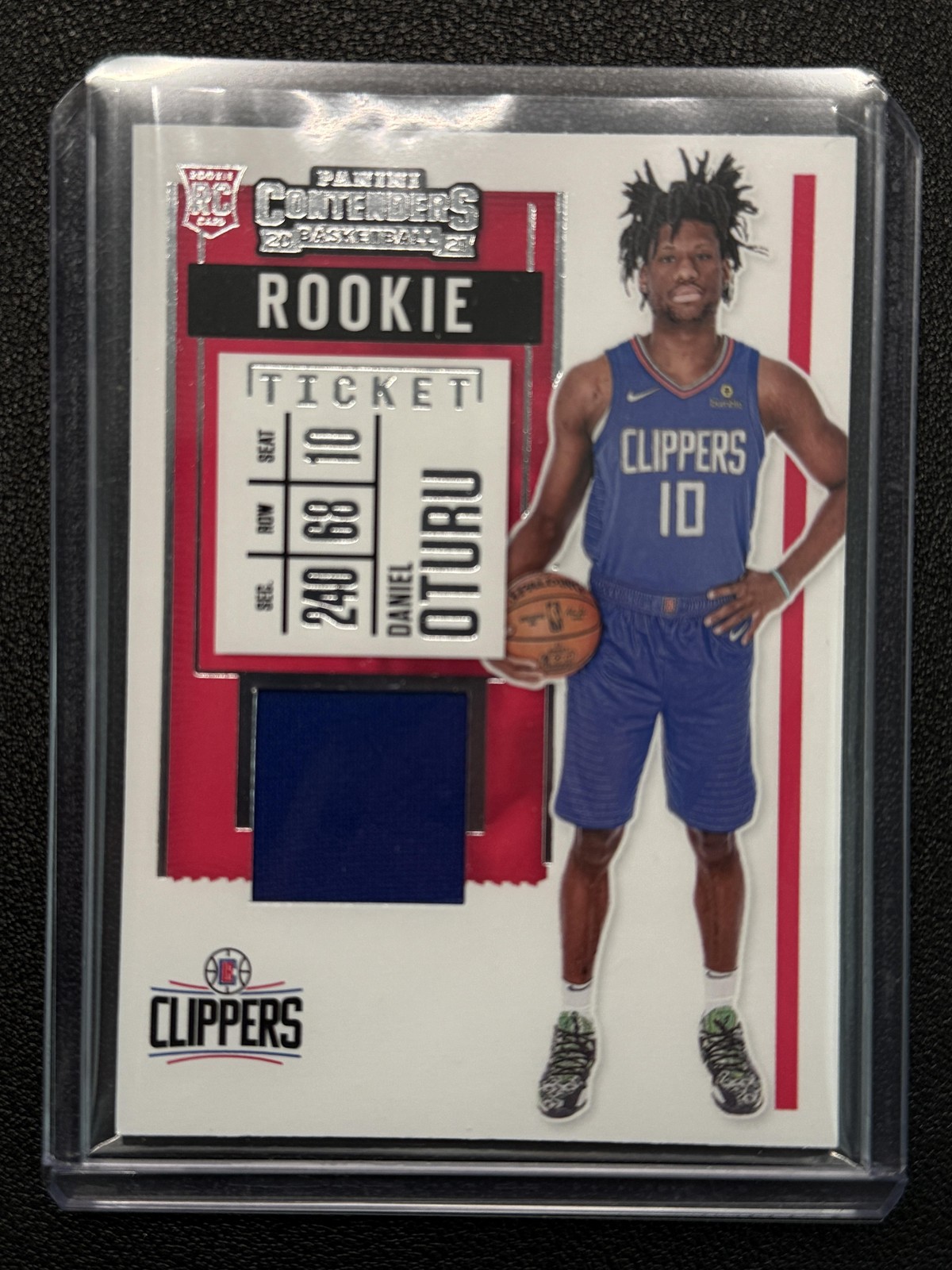 2020-21 Panini Contenders #RS-DOT Daniel Oturu Rookie Ticket Swatches