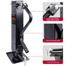 Heavy-duty Drop Leg 12k Trailer Jack - 12000 Lbs Side Pull Pin Wind With Handle