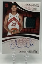 Ulrich Chomche 2024-25 Panini Immaculate Red RPA RC Jersey Auto /15! Raptors