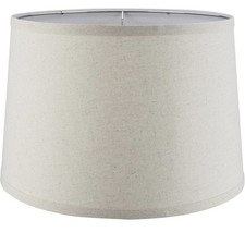 Transitional Spider Shade Collapsible Oatmeal Linen 15"W x 10"H