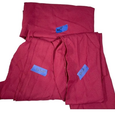 Burgundy Fabric Remnants 3 Piece Bundle Maroon Sewing Crafting DIY Textile Wine
