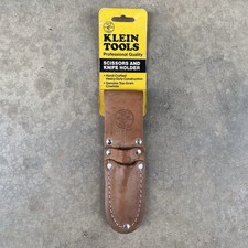 Klein Tools 5187T Leather Scissors & Knife Holder Electrician Belt Pouch