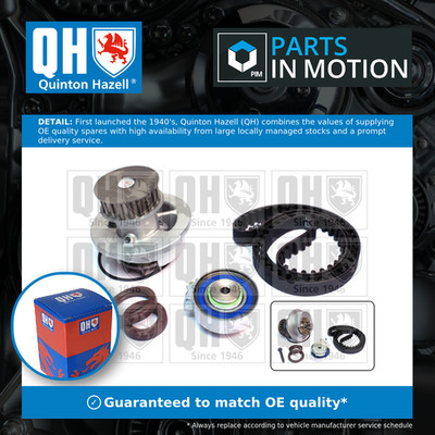 Timing Belt & Water Pump Kit fits OPEL VECTRA A, B 1.6 88 to 02 Set QH Quality