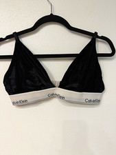 Calvin Klein Modern Cotton Wireless Bralette XL Ribbed Logo Band Adjustable