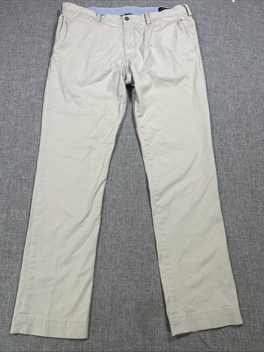 Polo Ralph Lauren Chino Pants Mens 36x34 (32) Stretch Slim Fit Khaki Preppy