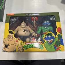 NECA Teenage Mutant Ninja Turtles Cartoon Tattoo and Wyrm 7  Scale Action Fig...