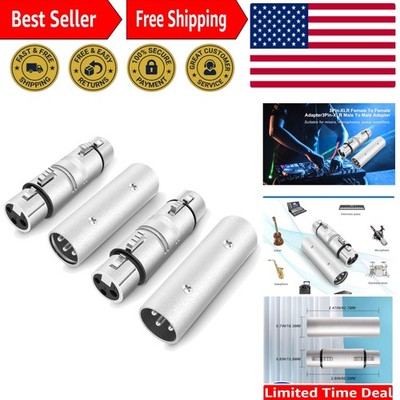 Xlr Adapter 4 Pack 2pair 2 Xlr Male To Male Connector & 2 Xlr Female To Female