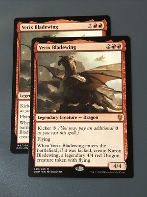 Verix Bladewing X2 Dominaria NM Condition See Pics Front Back