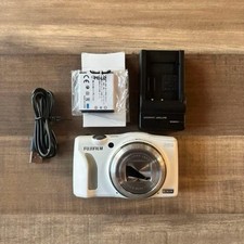 Fujifilm FinePix F770EXR Digital Camera White Tested with Extra Battery Charger