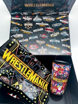 WWE WrestleMania 41 Exclusive Priority Pass Box W/Tote Bag W/WrestleMania Cup