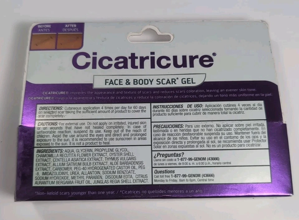 Lote de 4 Gel Cicatricure Cicatricure para Cicatrices Faciales y Corporales 1oz Ea Nuevo y Sellado Foto 4 de 4