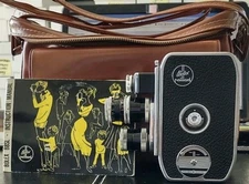 Vintage Bolex Paillard B8SL Cinematic Movie Camera w/Leather Case & Manual (he)