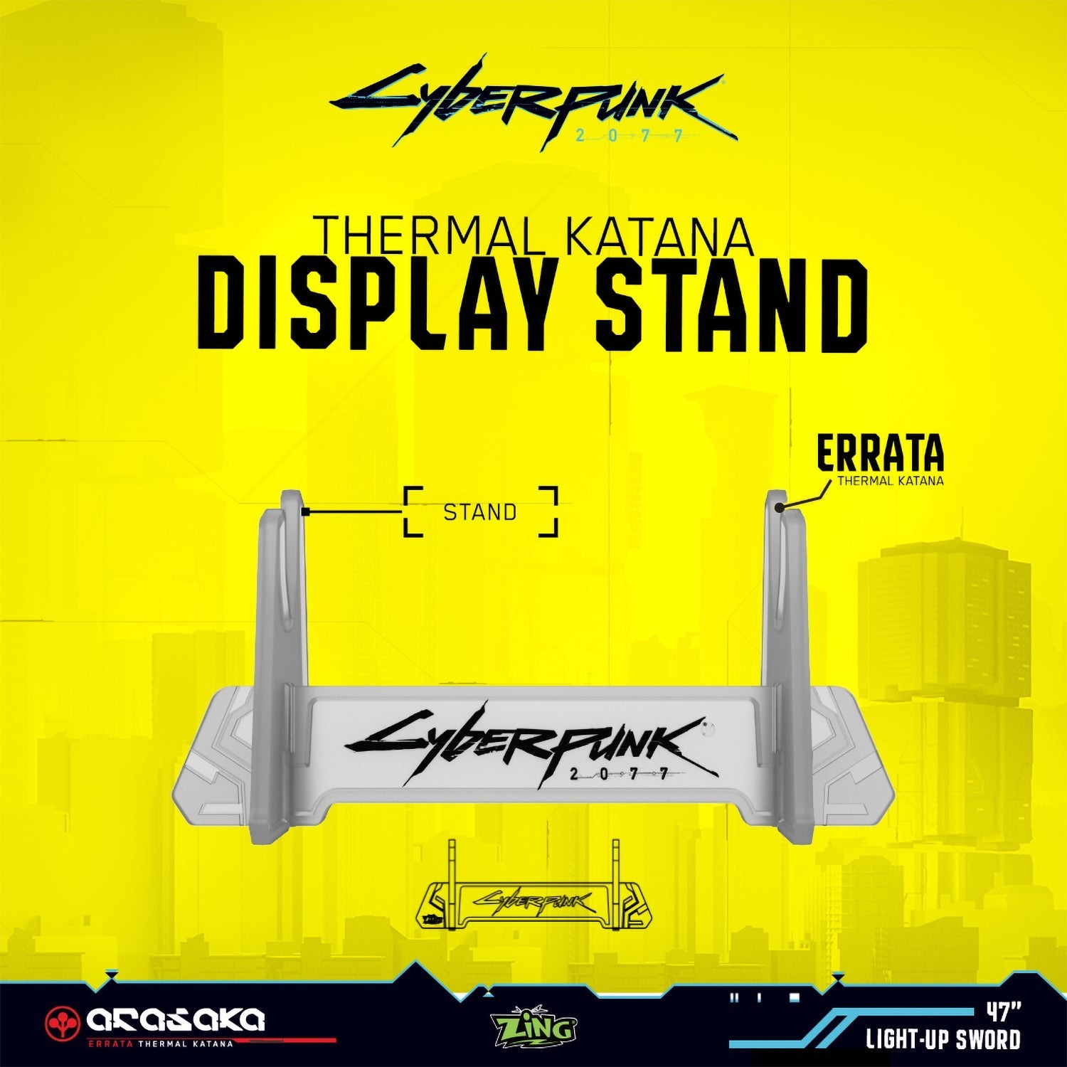 Cyberpunk 2077 Edgerunners Thermal Errata Katana LED Sword Official Replica NEW