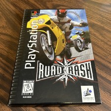 Road Rash (Sony PlayStation 1 - PS1, 1995) Long Box Complete CIB Manual