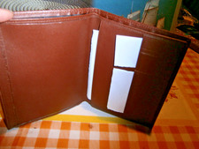 Porte-monnaie Vintage Le Tanneur - Cuir Et Toile Rouge - Occasion