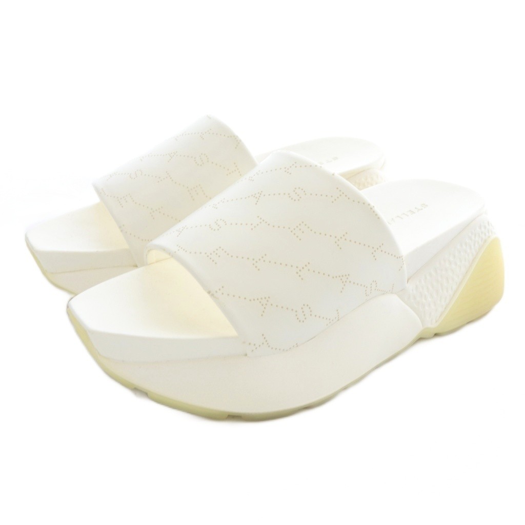 Stella Mccartney Eclipse Monogram Flat Sandals Wh… - image 1