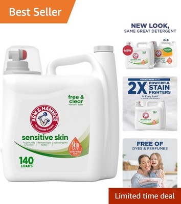 Concentrated Liquid Laundry Detergent for Sensitive Skin - 140 Loads, HE Safe