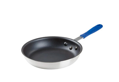 Winco Frying Pan 10''Dia Stainless Steel Silver Non-Stick Induction Ready