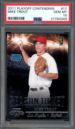 2011 Playoff Contenders #17 Mike Trout RC GEM-MT PSA 10 3349