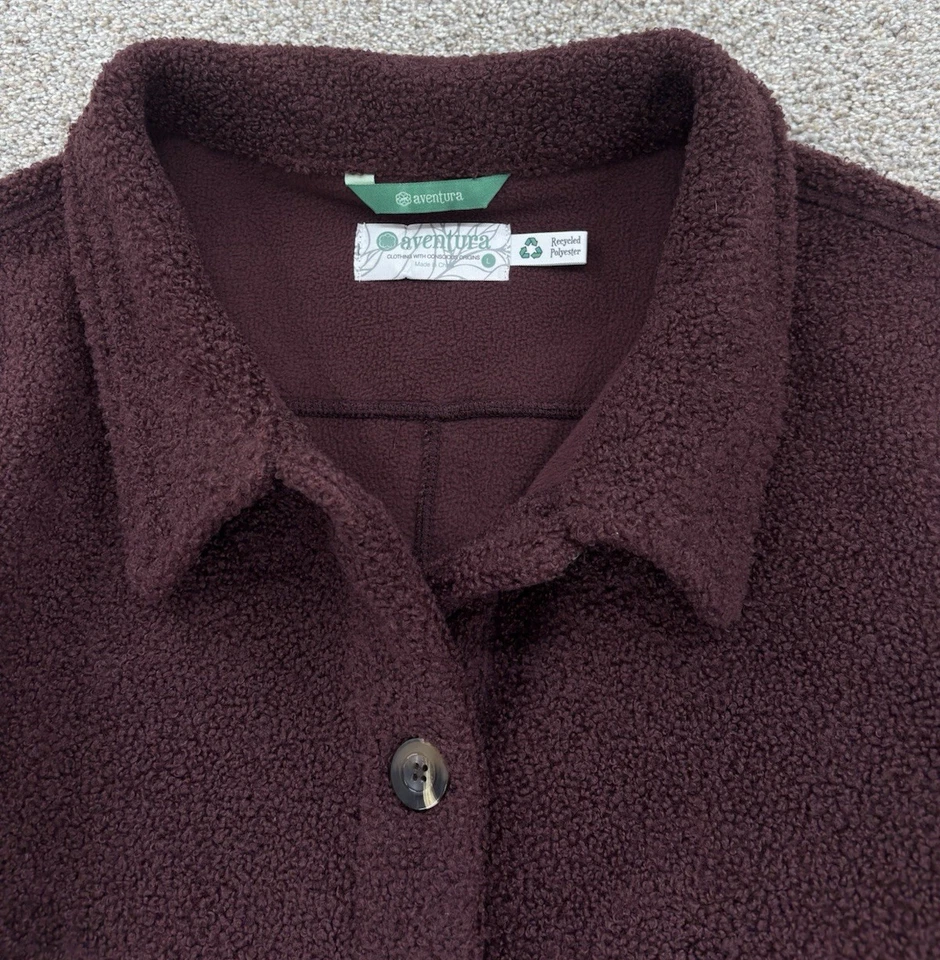 Casaco feminino AVENTURA Bethann L vermelho escuro Boucle Eco lã inverno cabine novo com etiquetas - Imagem 2 de 4