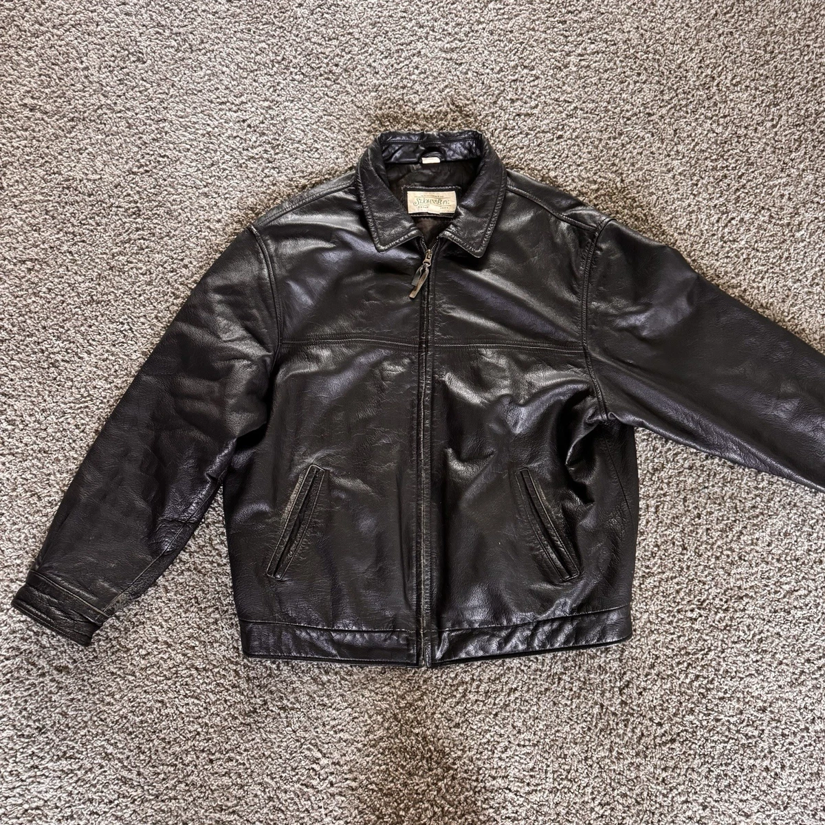 St. John's Bay Leather Outer Shell Black Coats, Jackets & Vests