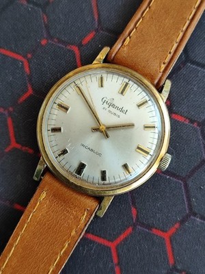 Vintage Gigandet Swiss Watch 21 Jewels Manual Wind Incabloc Gold