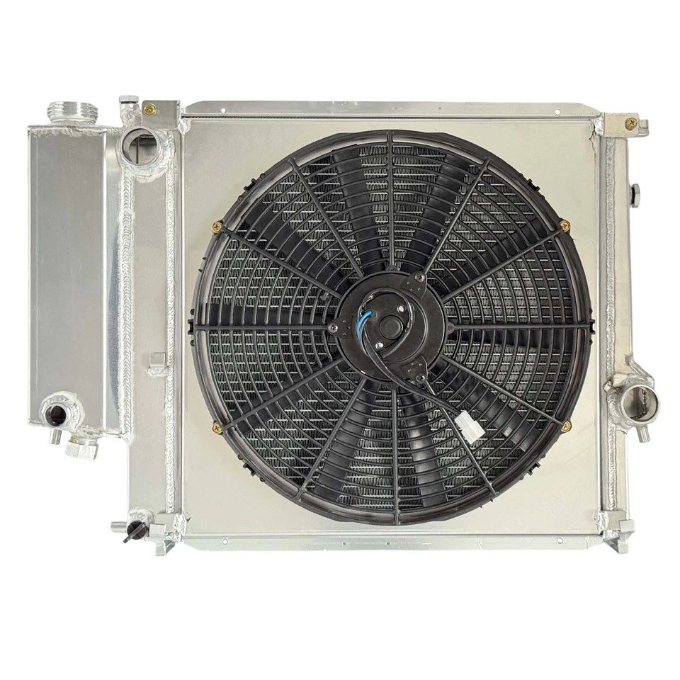 Radiador 3 filas 1295 + cubierta del ventilador compatible con BMW 318i 318is 318ti Z3 L4 L6 1991-2000 MT Foto 3 de 4