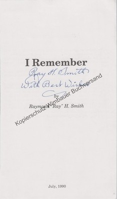 Original Autogramm Raymond H. Smith /// Autograph signiert signed signee Smith,