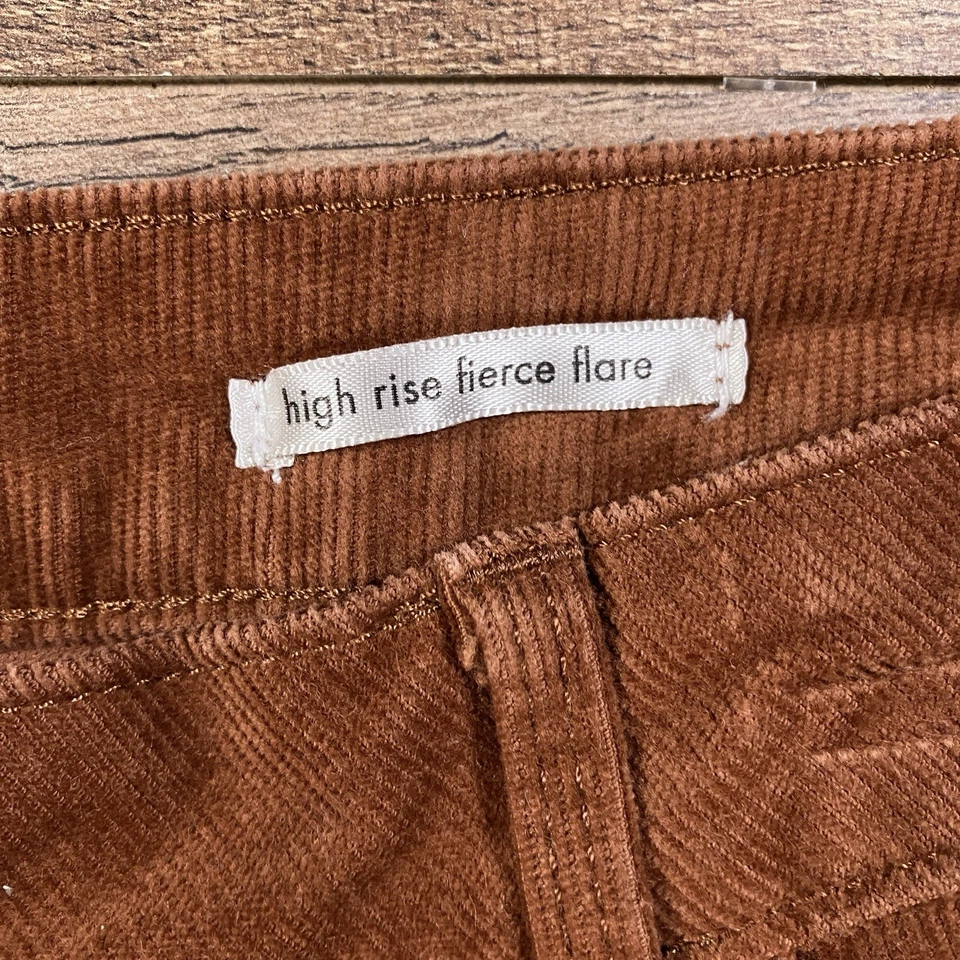 Wrangler Pants Womens 18 Brown Corduroy  High Rise Fierce Flare Bootcut Western - Image 4 of 4