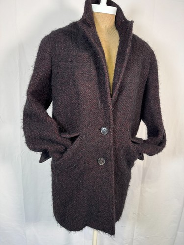 $750 Isabel Marant Etoile Dante Boucle Brown Wool Alpaca Blend Coat Jacket Sz S - Picture 4 of 21