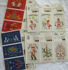 Cross Stitch Needlepoint Pattern DMC OOE Leaflet YOU CHOOSE Christmas Cards Vtg